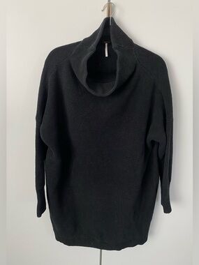 Free People Black Cozy Cowl Neck Sweater